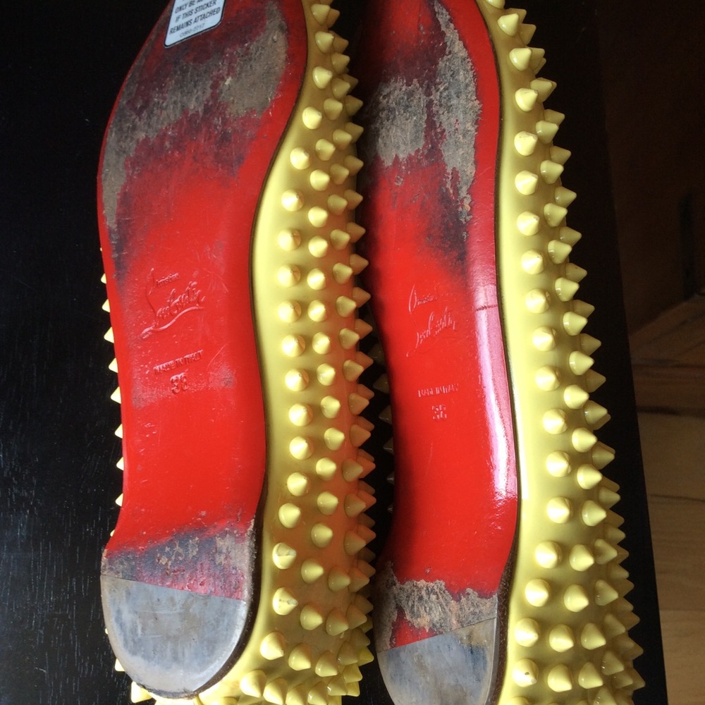 Christian Louboutin Spiked Pigalle Ballet Flats - Picture 4 of 8